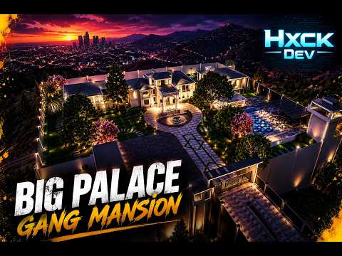 BIG PALACE GANG MANSION MLO FiveM | Luxury Gang Base With Bunker, Meeting Rooms, Garage & Pool