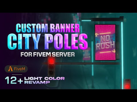 Dynamic Street Poles w/ Customizable Banner